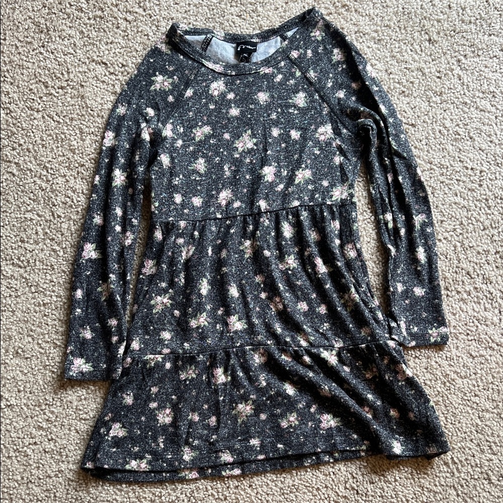 Art Class Black Floral Long Sleeve Dress